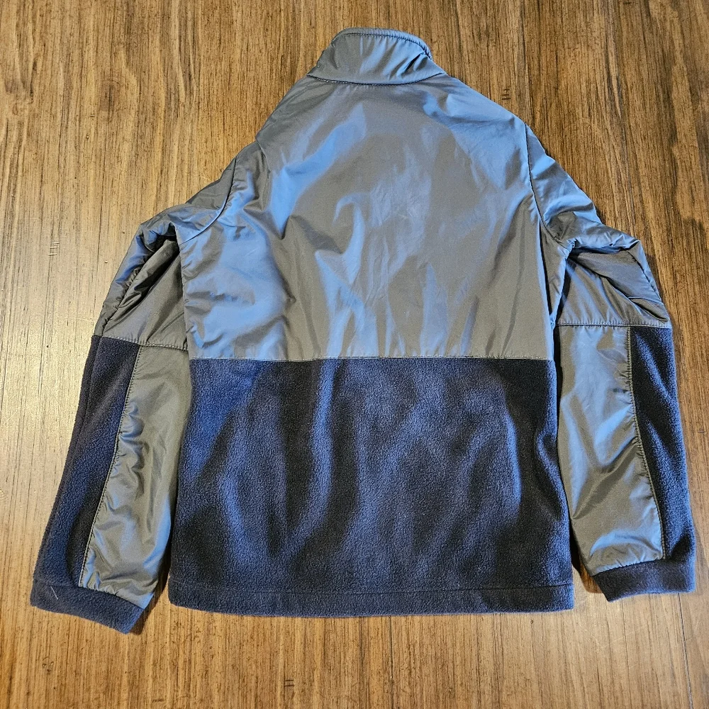 Columbia Sz M 10 12 Boys Gray Full Zip Stand Collar Zip Pocket Insulated Jacket